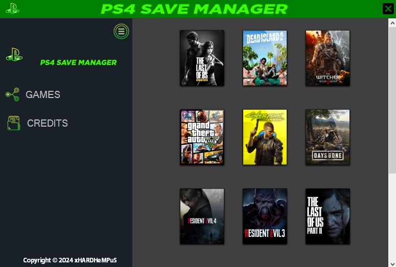 PS4 SAVE EDITOR MANAGER 12.00