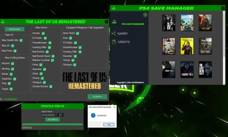 PS4 SAVE EDITOR MANAGER 12.00