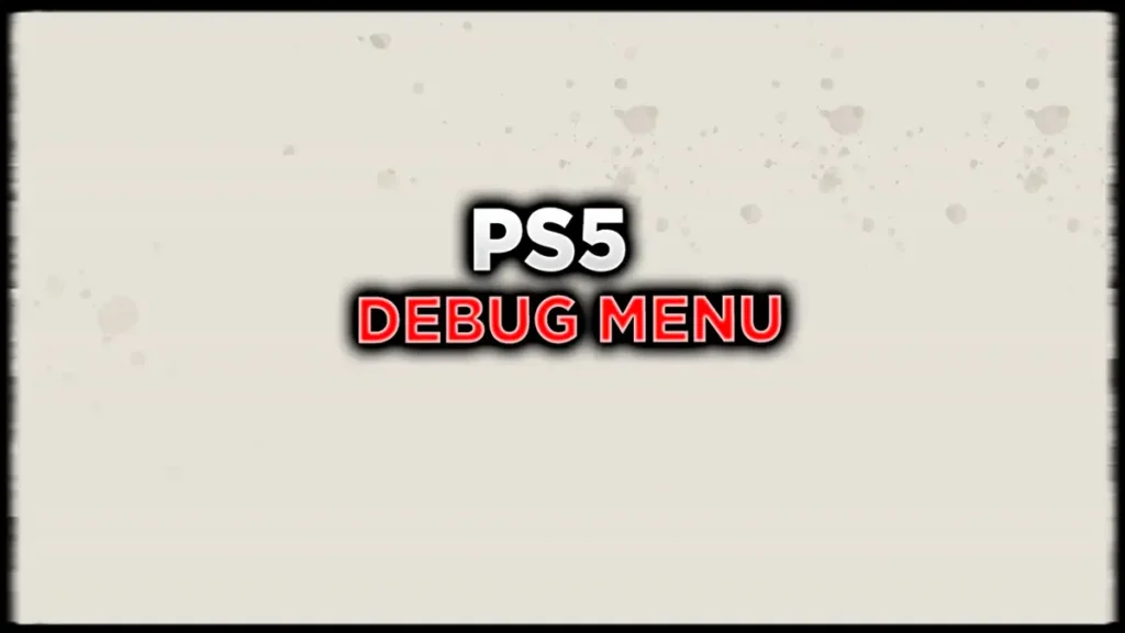 PS5 DEBUG MENU 13.00