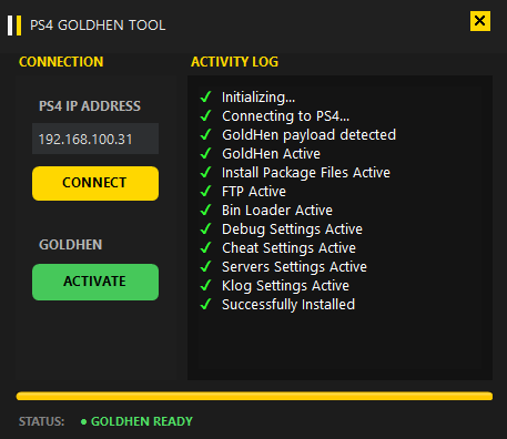 PS4 GOLDHEN TOOL 13.52