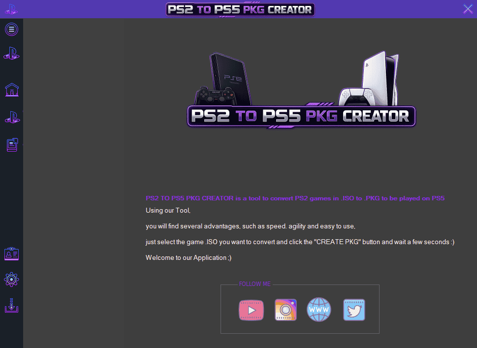 PS2 TO PS5 PKG CREATOR TOOL